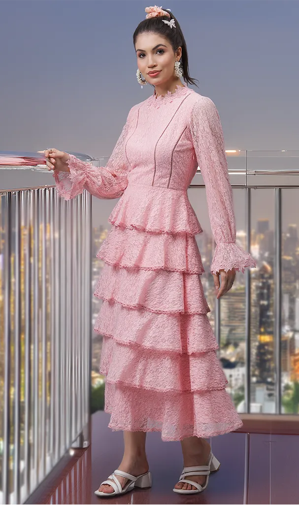 Sapphire Blue Layered Dress (LN00109)