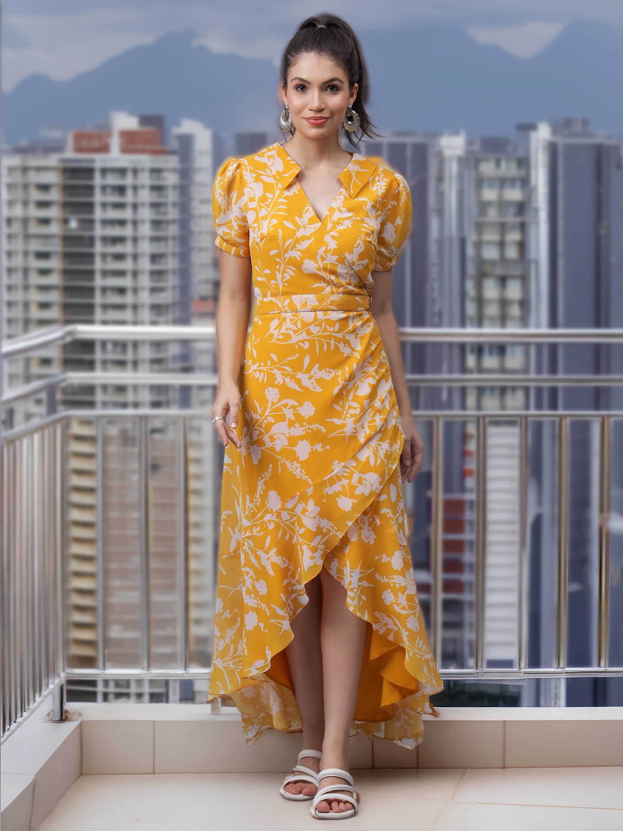 Lemon wrap dress hotsell