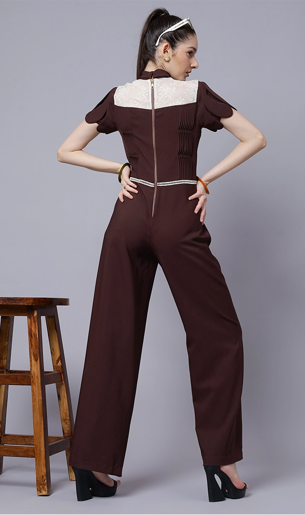 Chocolate Brown Long Jumpsuit ( LN0046 )