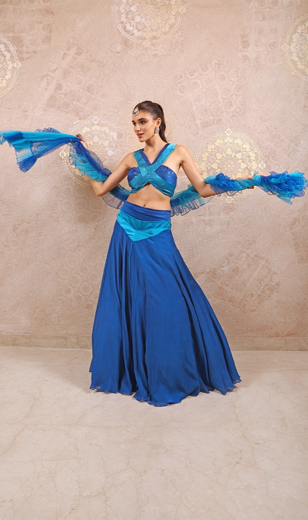 Royal Blue & Turq. Outfit Lehenga (LN0079)