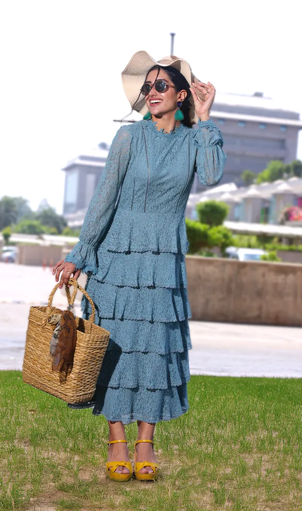 Sapphire Blue Layered Dress (LN00109)