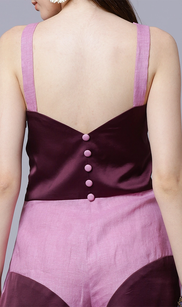 Lavender Cut Facet JumpSuit ( LN0043 )