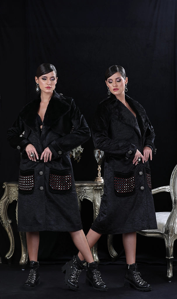 MIRROR WORK LONG COAT (LN0004)