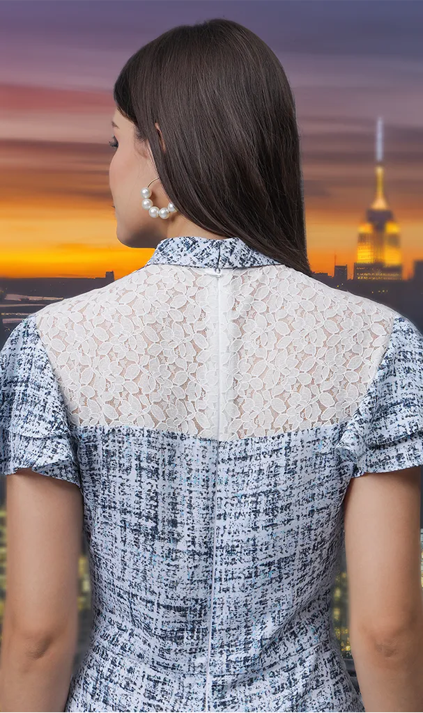 Westernised Sky Blue Printed Jumpsuit (LN00139)