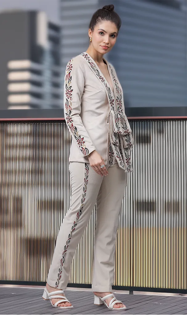 Ivory Multi - Floral Cordset (LN0007 & LN0026)